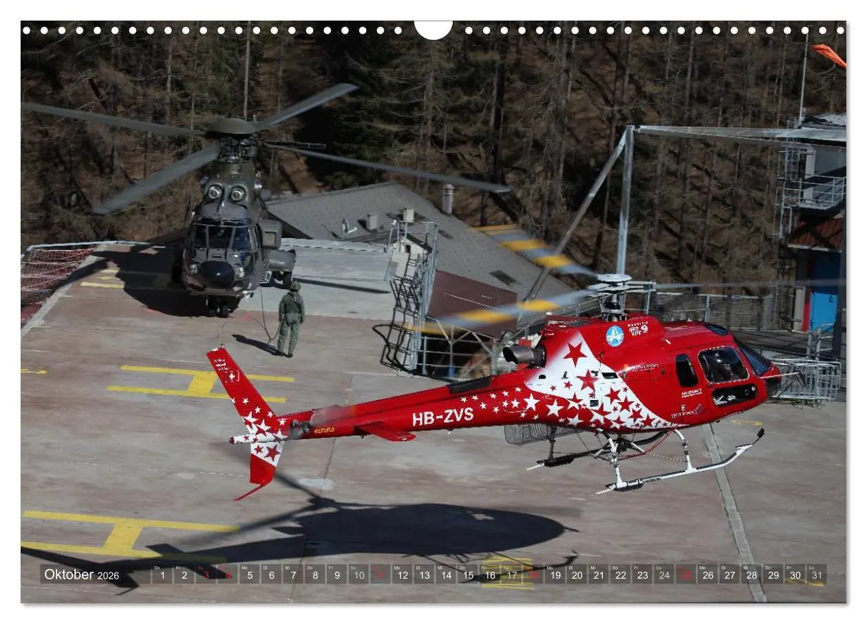 Bild: 9783516079913 | Helikopter in der Luft (Wandkalender 2026 DIN A3 quer), CALVENDO...