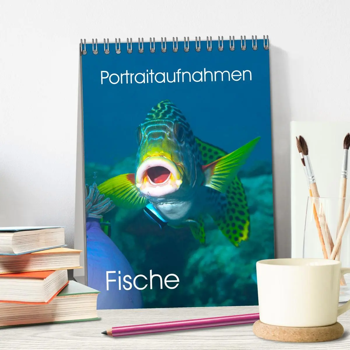 Bild: 9783516389913 | Portraitaufnahmen - Fische (Tischkalender 2026 DIN A5 hoch),...