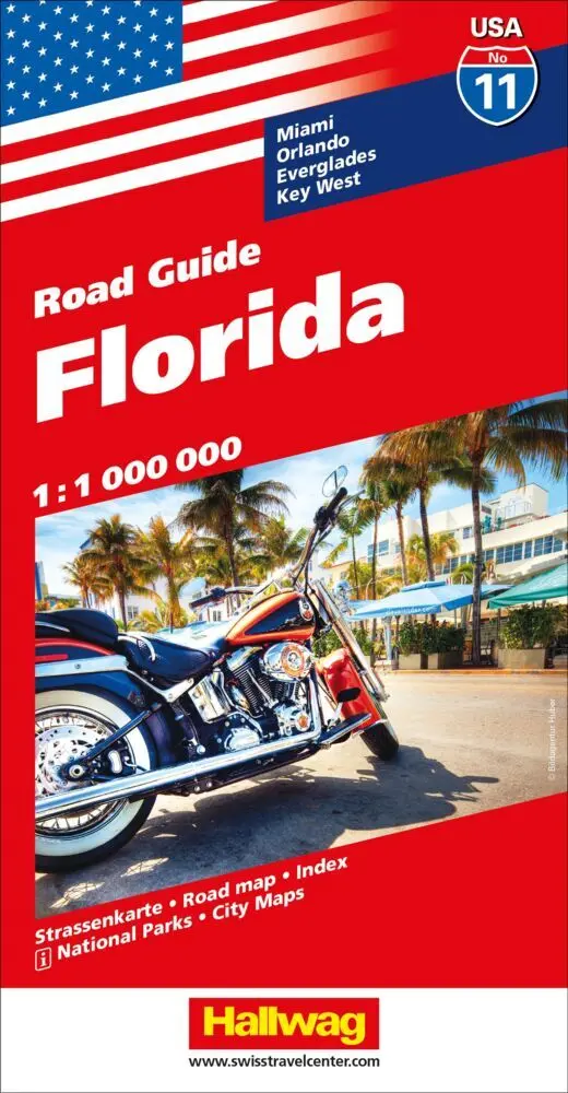 Cover: 9783828309913 | Hallwag Strassenkarte USA, Florida 1:1 Mio. | (Land-)Karte | Englisch