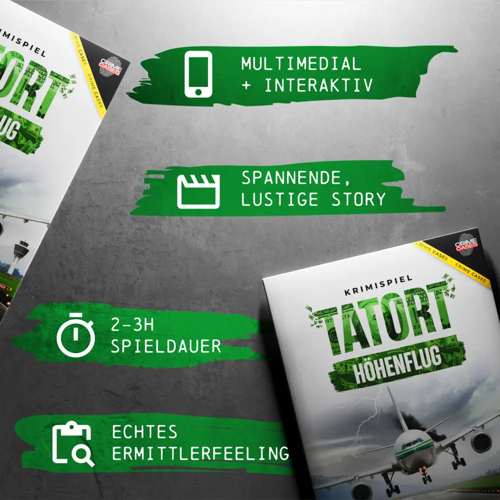 Bild: 4262538230014 | CRIMECASES Krimispiel: Tatort Höhenflug | Spiel | CC-KS04-01 | Deutsch