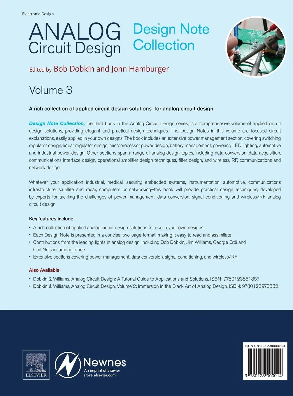 Rückseite: 9780128000014 | Analog Circuit Design Volume Three | Design Note Collection | Buch