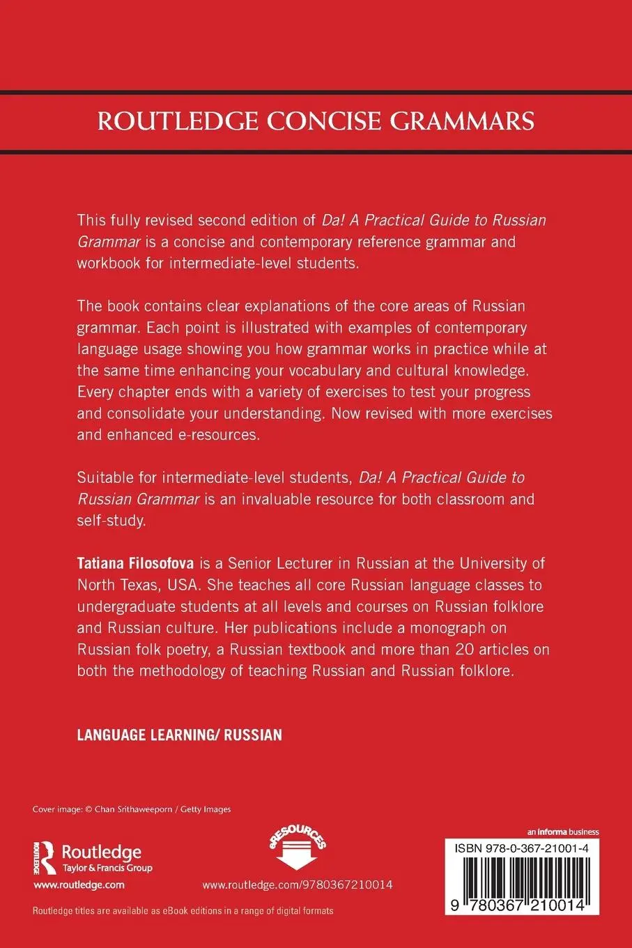 Rückseite: 9780367210014 | Da! | A Practical Guide to Russian Grammar | Tatiana Filosofova | Buch