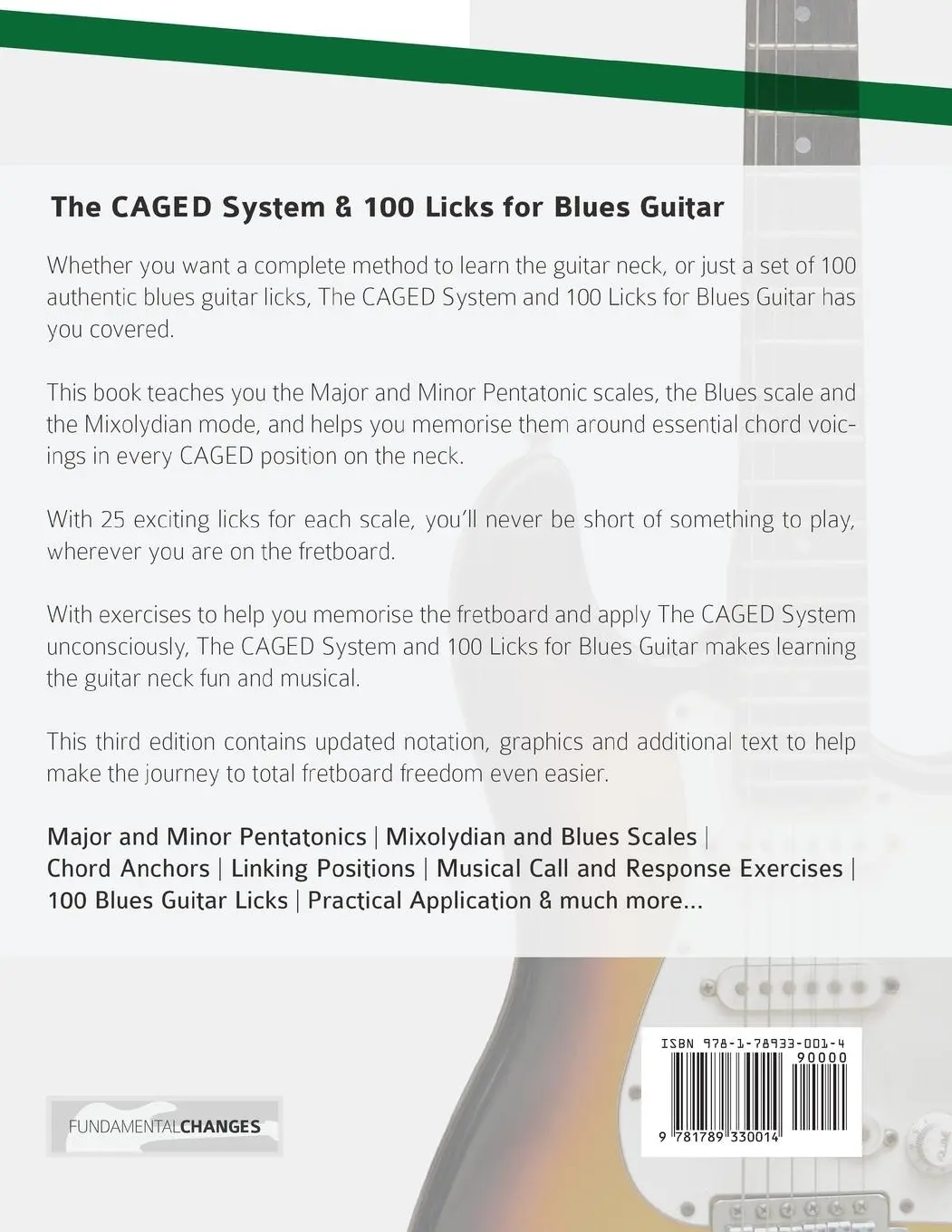 Rückseite: 9781789330014 | The Caged System and 100 Licks for Blues Guitar | Joseph Alexander