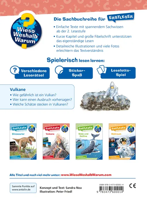 Rückseite: 9783473600014 | Wieso? Weshalb? Warum? Erstleser: Vulkane (Band 2) | Sandra Noa | Buch