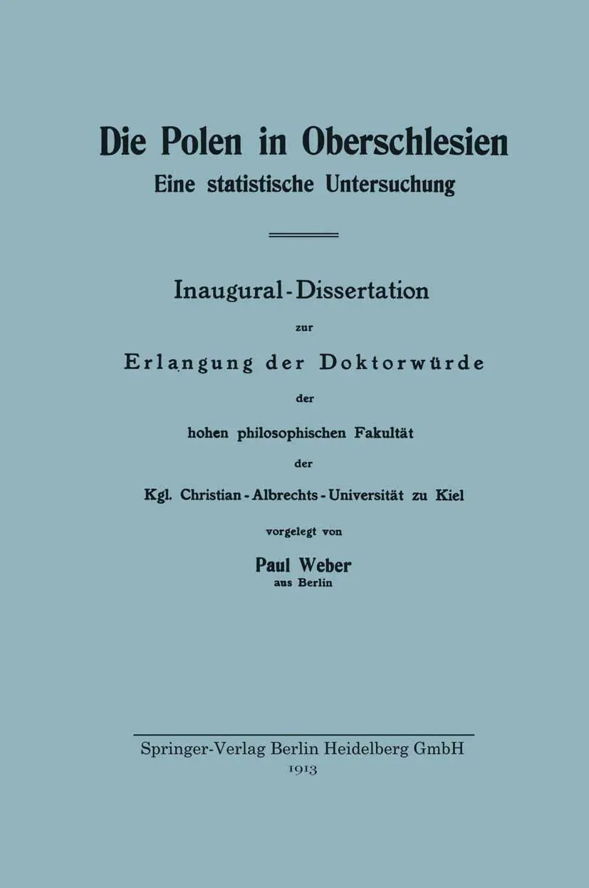Die Polen in Oberschlesien: Eine statistische Untersuchung