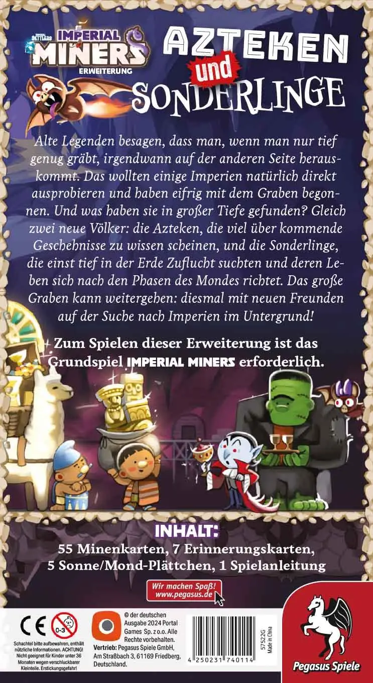 Bild: 4250231740114 | Imperial Miners: Azteken und Sonderlinge [Erweiterung] (Portal Games)