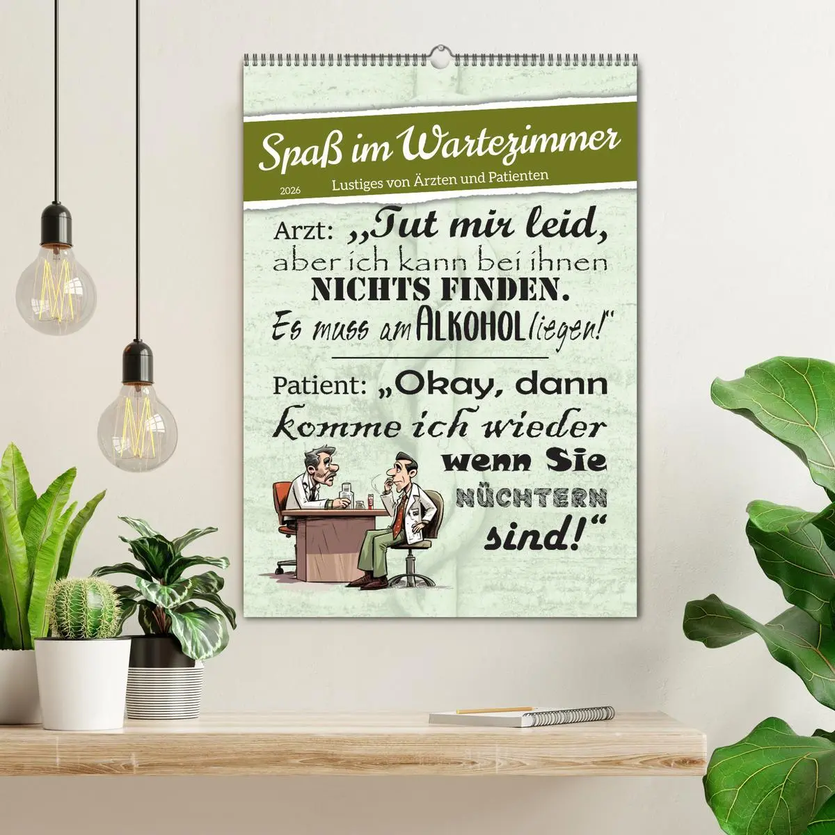 Bild: 9783516320114 | Spaß im Wartezimmer (Wandkalender 2026 DIN A2 hoch), CALVENDO...