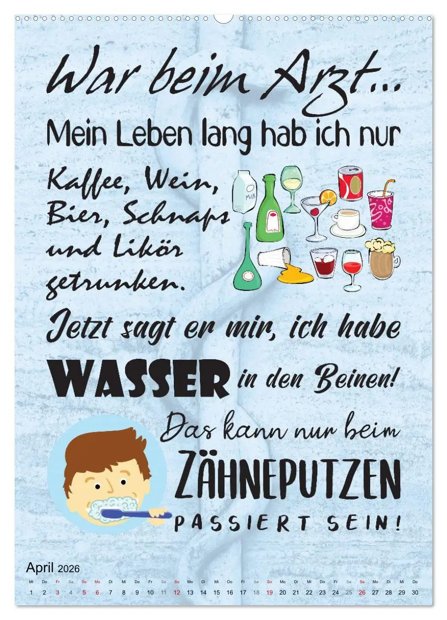 Bild: 9783516320114 | Spaß im Wartezimmer (Wandkalender 2026 DIN A2 hoch), CALVENDO...