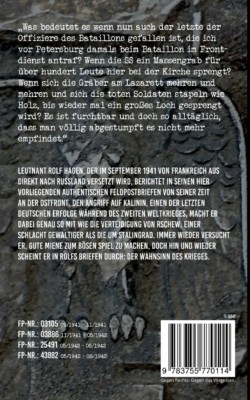 Rückseite: 9783755770114 | Es geht uns allen ziemlich dreckig! | Von Kalinin bis Rschew, 1941/42