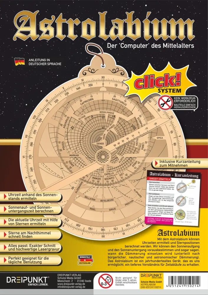 Cover: 4251241150214 | Bausatz Astrolabium (Deutsche Anleitung) | Schulze Media GmbH | 2019