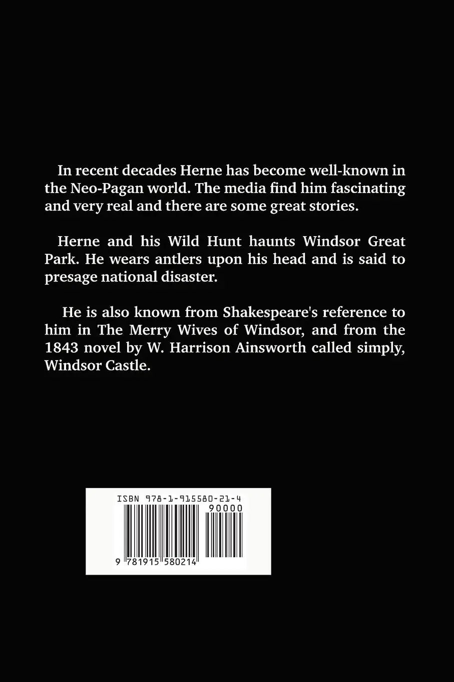 Rückseite: 9781915580214 | Herne The Hunter of Windsor Forest | Eric L. Fitch | Taschenbuch