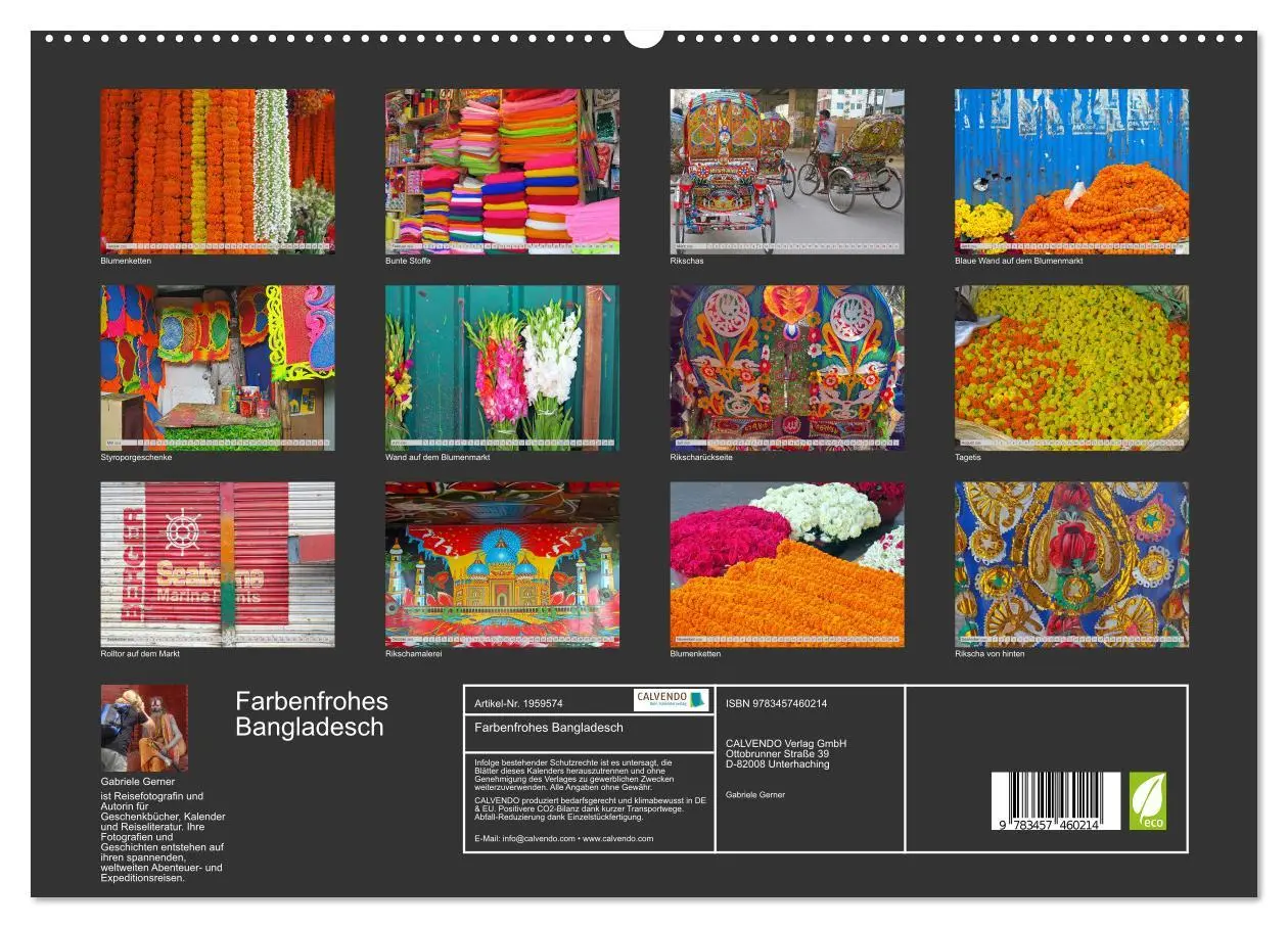 Bild: 9783457460214 | Farbenfrohes Bangladesch (hochwertiger Premium Wandkalender 2026...