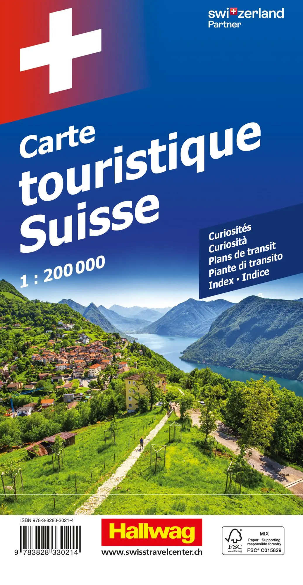 Rückseite: 9783828330214 | Hallwag Strassenkarte Reisekarte Schweiz 1:200.000 | (Land-)Karte