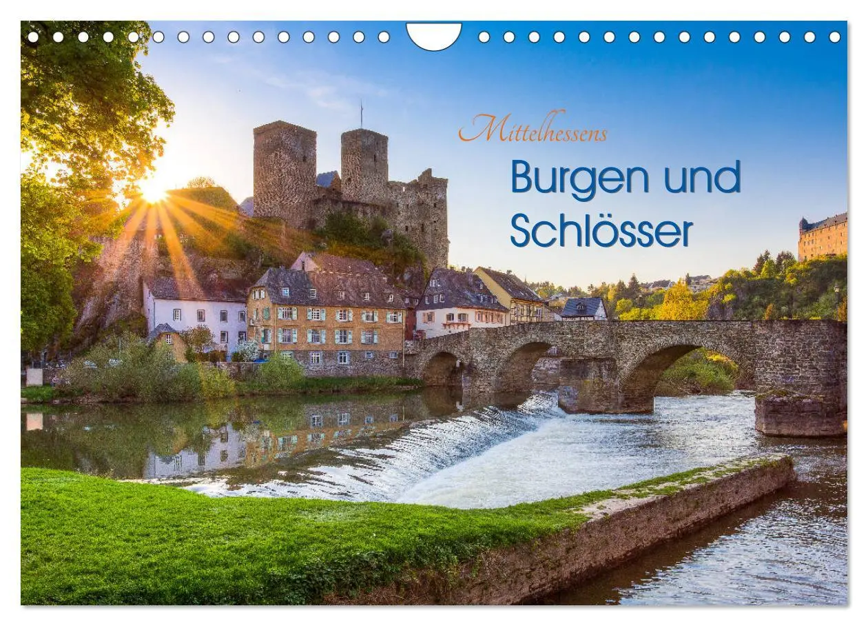 Cover: 9783457830314 | Mittelhessens Burgen und Schlösser (Wandkalender 2026 DIN A4 quer),...