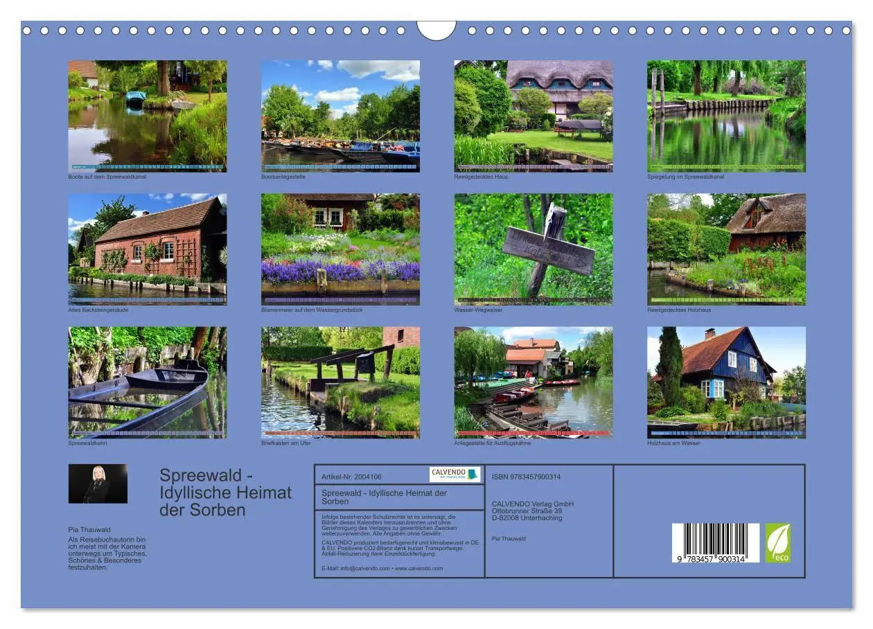 Bild: 9783457900314 | Spreewald - Idyllische Heimat der Sorben (Wandkalender 2026 DIN A3...