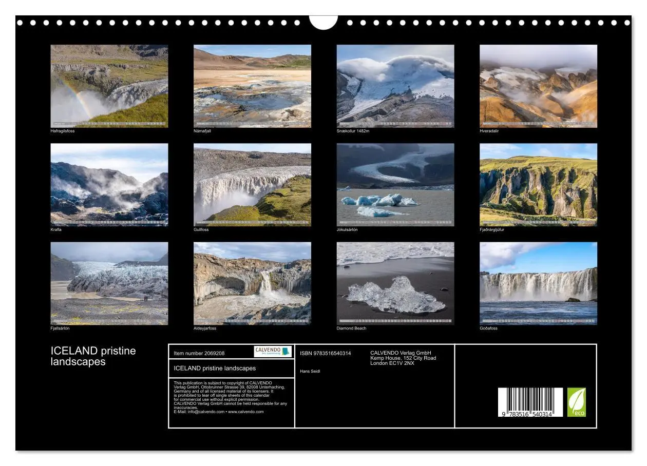 Bild: 9783516540314 | ICELAND pristine landscapes (Wall Calendar 2026 DIN A3 landscape),...