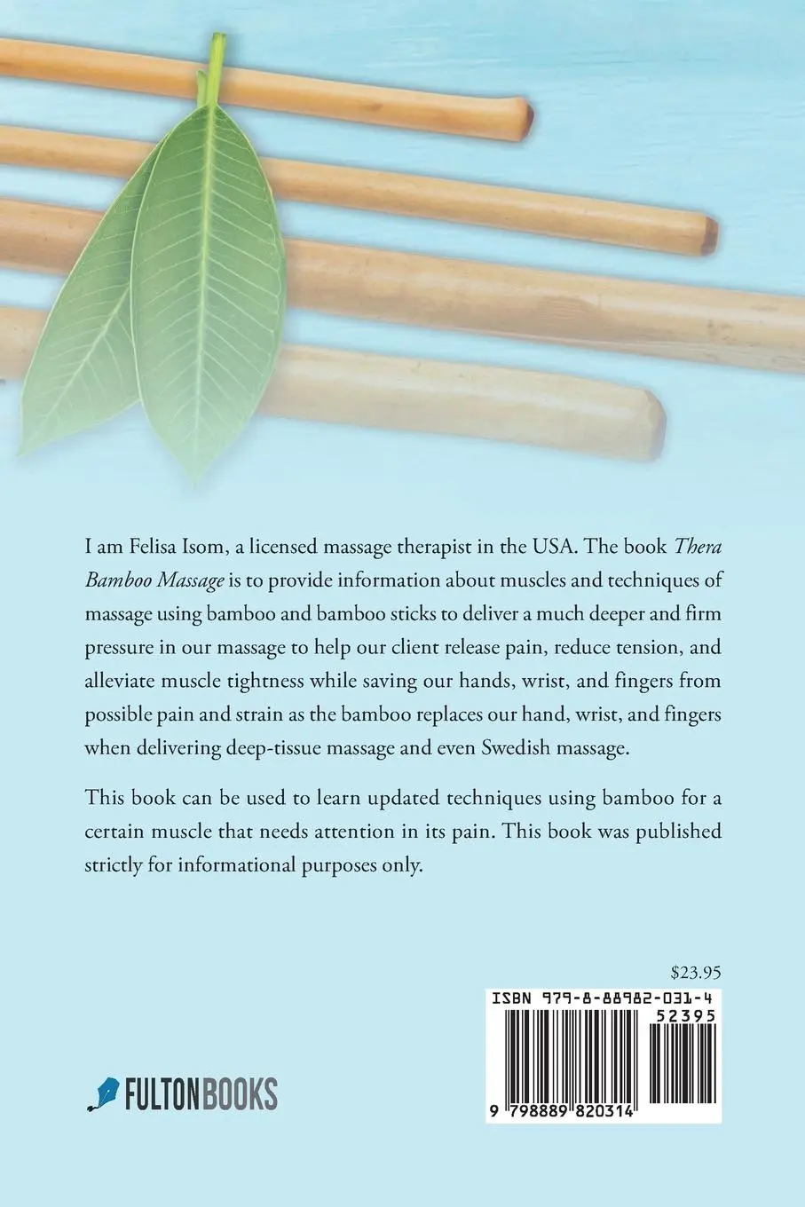 Rückseite: 9798889820314 | BAMBOO THERAPEUTIC MASSAGE (Thera Bamboo Massage) | Felisa Sicat Isom