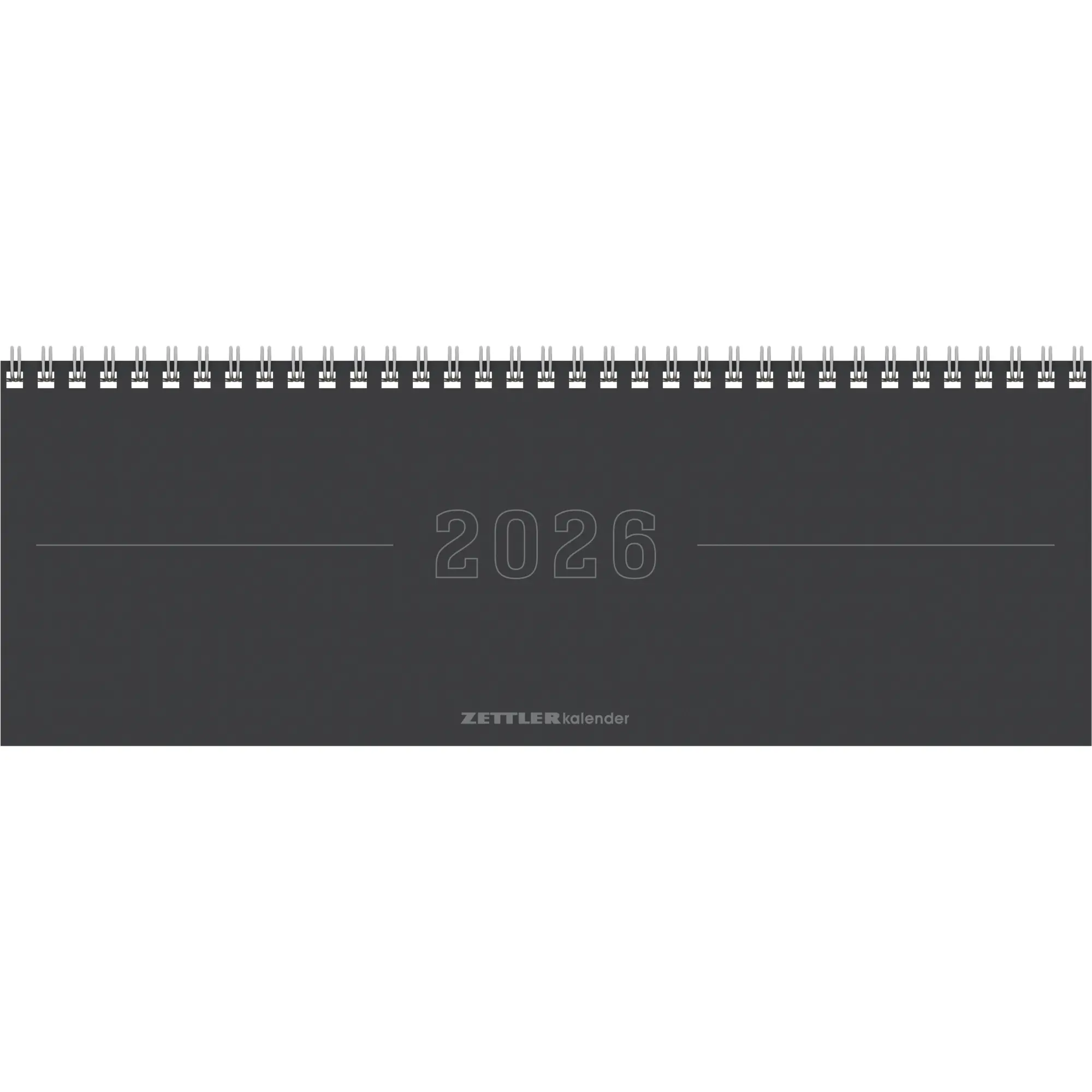 Cover: 4069095000414 | Tisch-Querkalender Papyrus Grau 2026 - Büro-Planer 29,7x10,5 cm -...