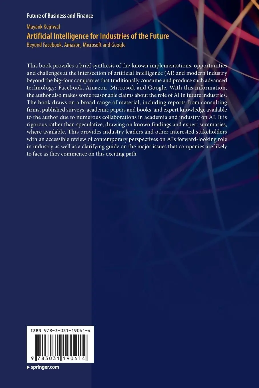 Rückseite: 9783031190414 | Artificial Intelligence for Industries of the Future | Mayank Kejriwal