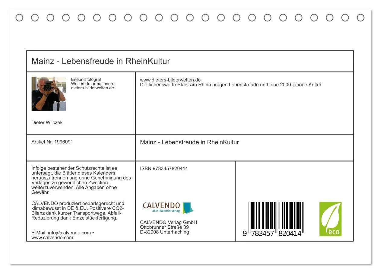 Bild: 9783457820414 | Mainz - Lebensfreude in RheinKultur (Tischkalender 2026 DIN A5...