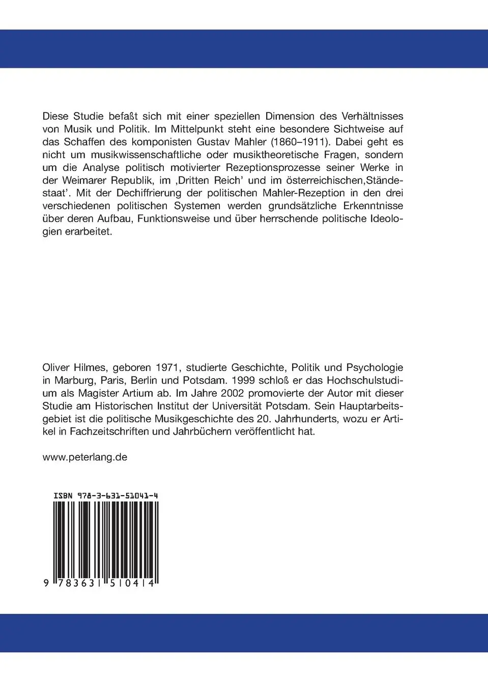 Rückseite: 9783631510414 | 'Im Fadenkreuz' | Oliver Hilmes | Taschenbuch | 260 S. | Deutsch
