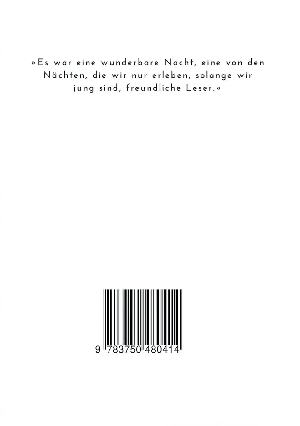 Rückseite: 9783750480414 | Weiße Nächte | Fjodor Dostojewski | Taschenbuch | 48 S. | Deutsch