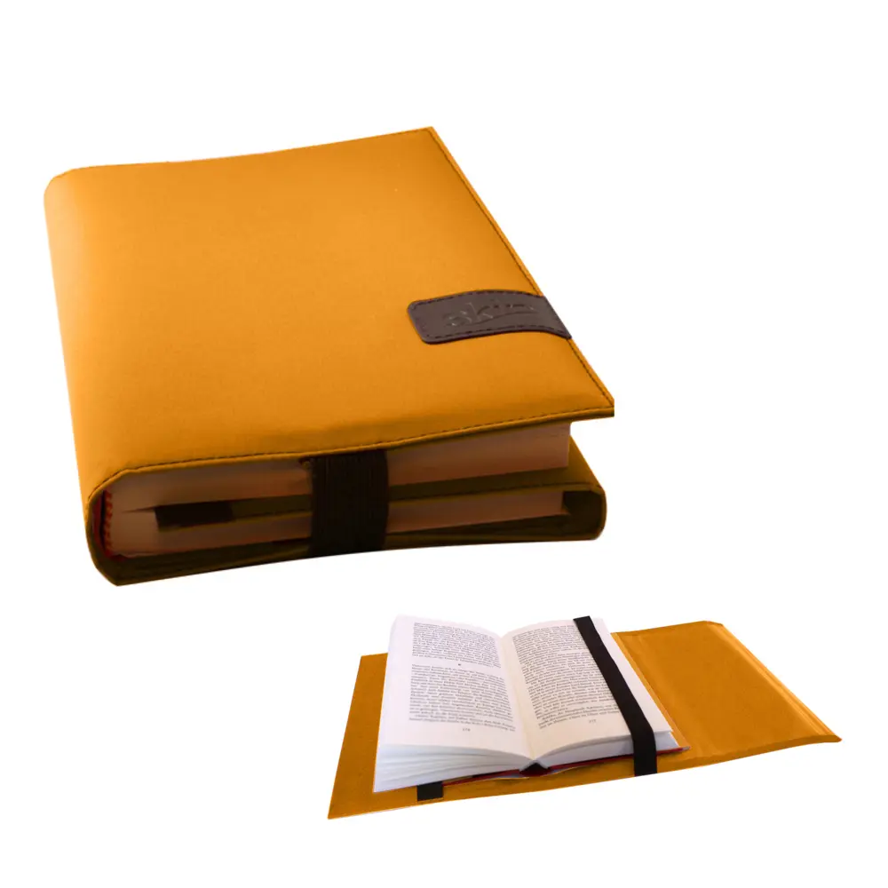 Cover: 4260106430514 | BookSKIN Buch Einband (Größenverstellbar) in Safran-Gelb mit...