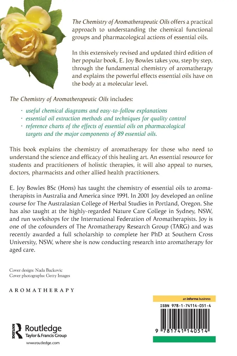 Rückseite: 9781741140514 | Chemistry of Aromatherapeutic Oils | E Joy Bowles | Taschenbuch | 2003