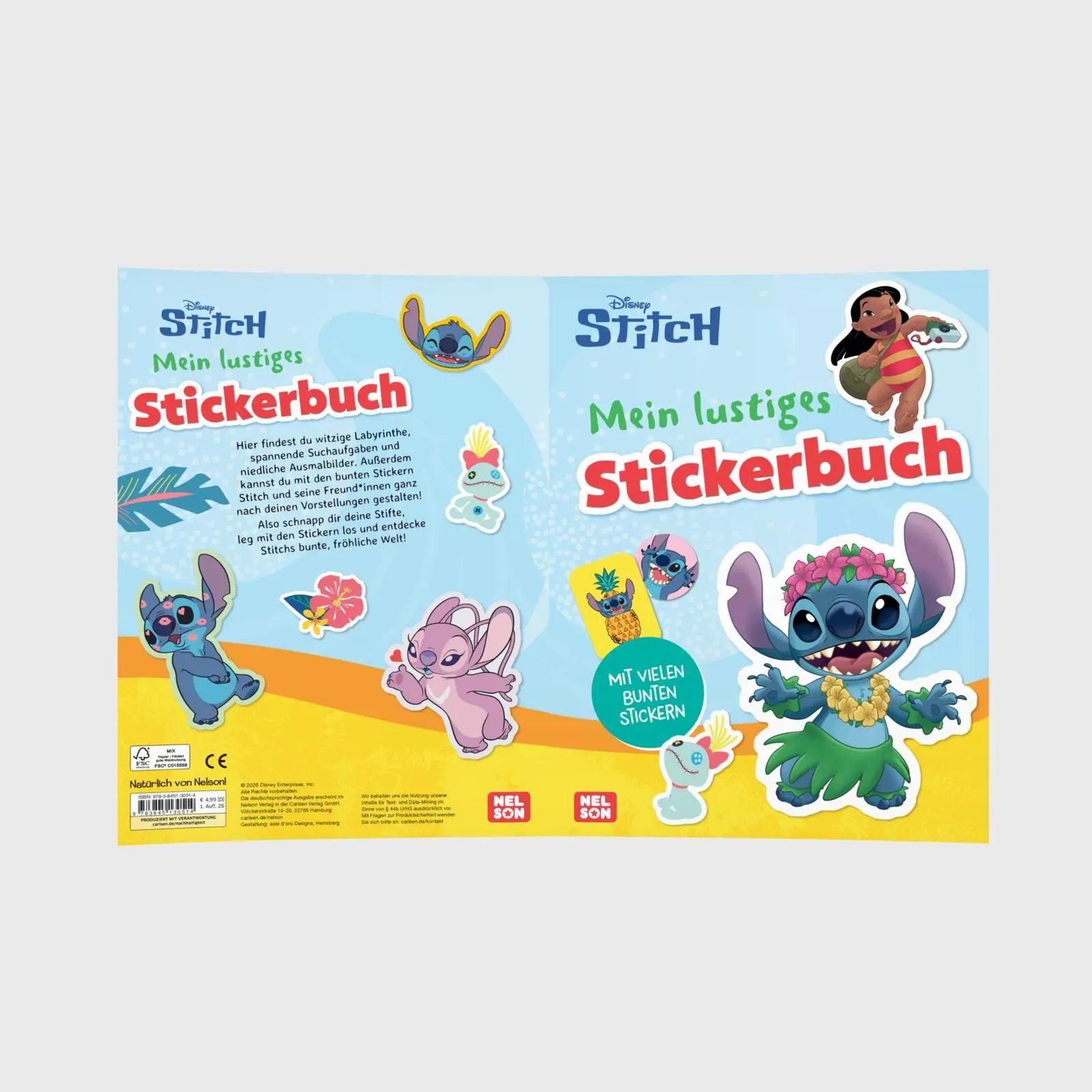 Bild: 9783845130514 | Disney Kreative Beschäftigung: Stitch: Mein lustiges Stickerbuch