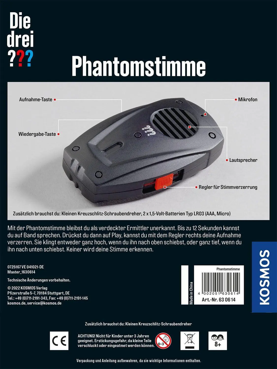 Bild: 4002051630614 | Die drei ??? Phantomstimme | Detektiv-Set | Spiel | Brettspiel | 2022