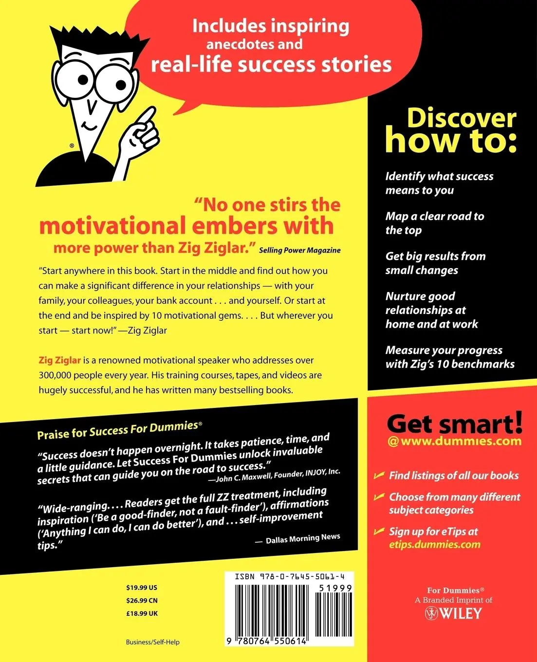 Rückseite: 9780764550614 | Success for Dummies | Zig Ziglar | Taschenbuch | Englisch | 1998