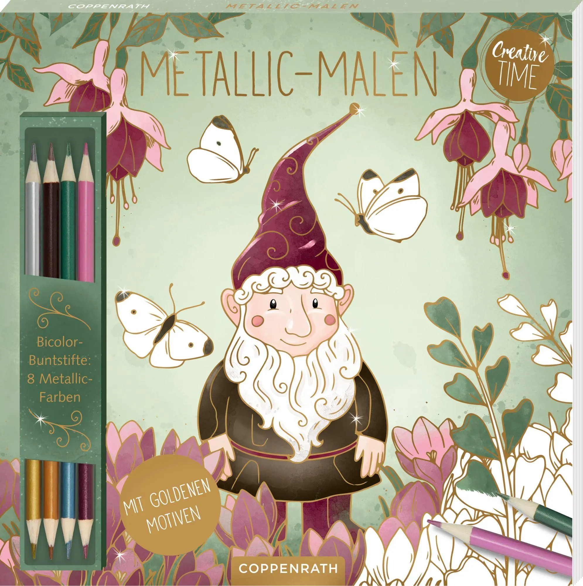 Cover: 4050003970714 | Metallic-Malen Garden Glory | Bicolor-Buntstifte: 8 Metallic-Farben