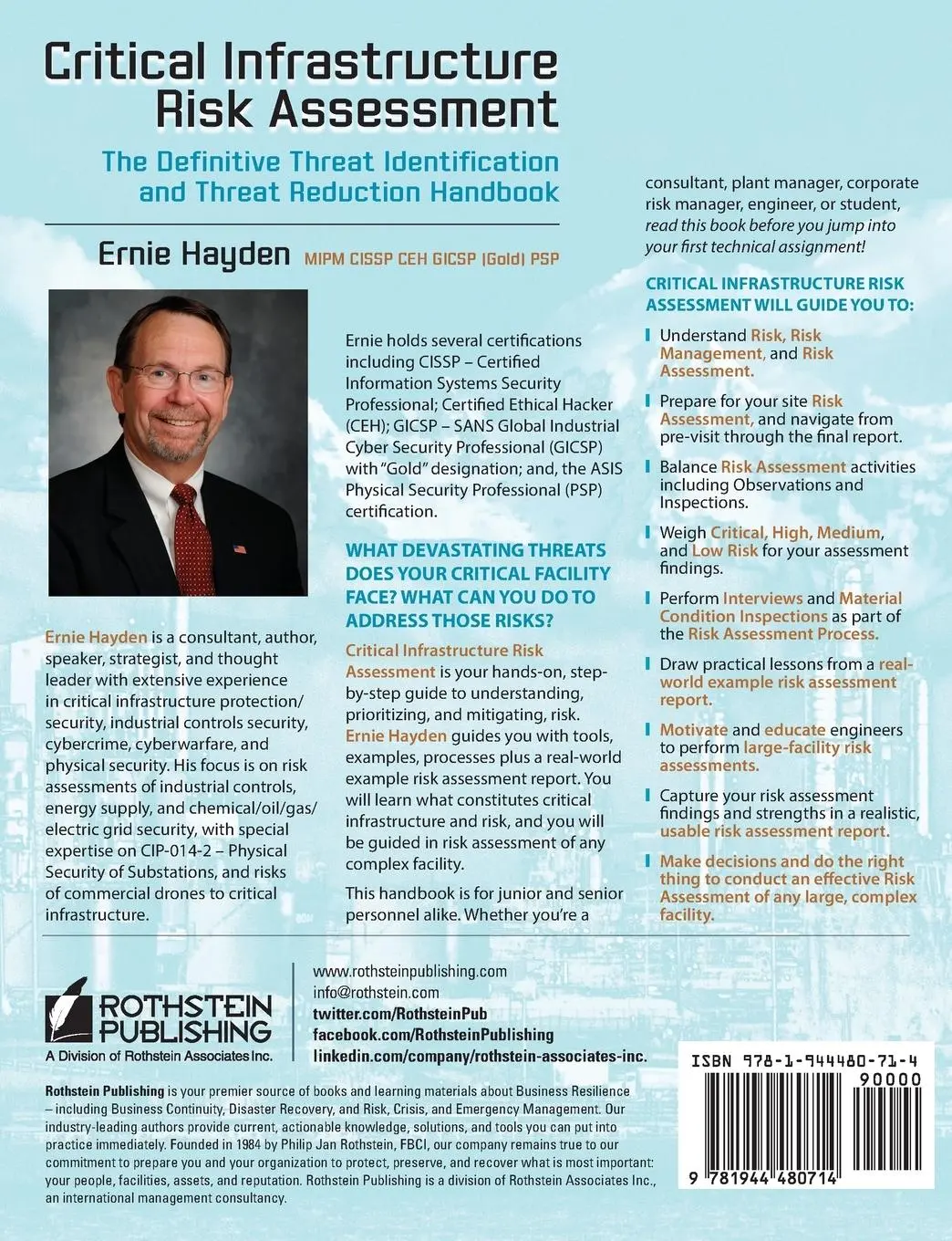 Rückseite: 9781944480714 | Critical Infrastructure Risk Assessment | Ernie Hayden | Taschenbuch