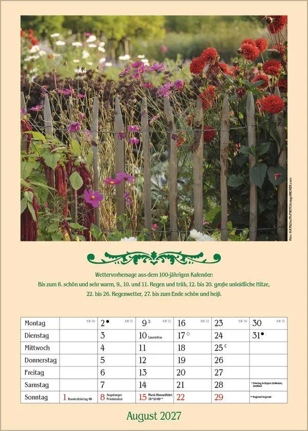 Bild: 9783819300714 | Landleben mit Hundertjährigem Kalender 2027 | Verlag Korsch | Kalender