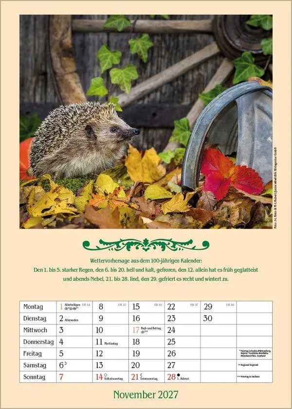 Bild: 9783819300714 | Landleben mit Hundertjährigem Kalender 2027 | Verlag Korsch | Kalender