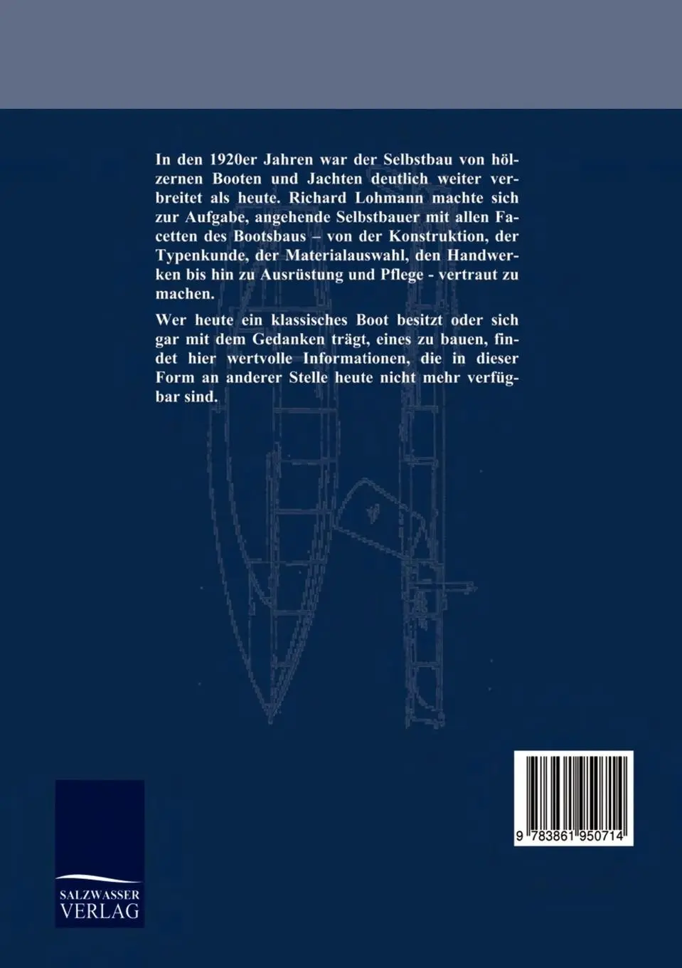Rückseite: 9783861950714 | Bootskonstruktion, Bootsbau, Bootstypen | Richard Lohmann | Buch