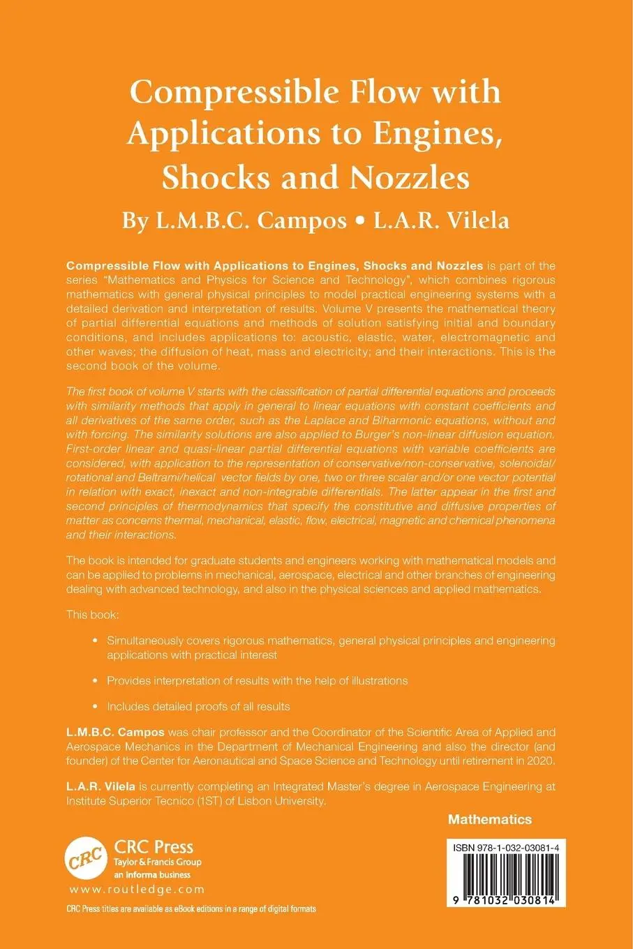 Rückseite: 9781032030814 | Compressible Flow with Applications to Engines, Shocks and Nozzles