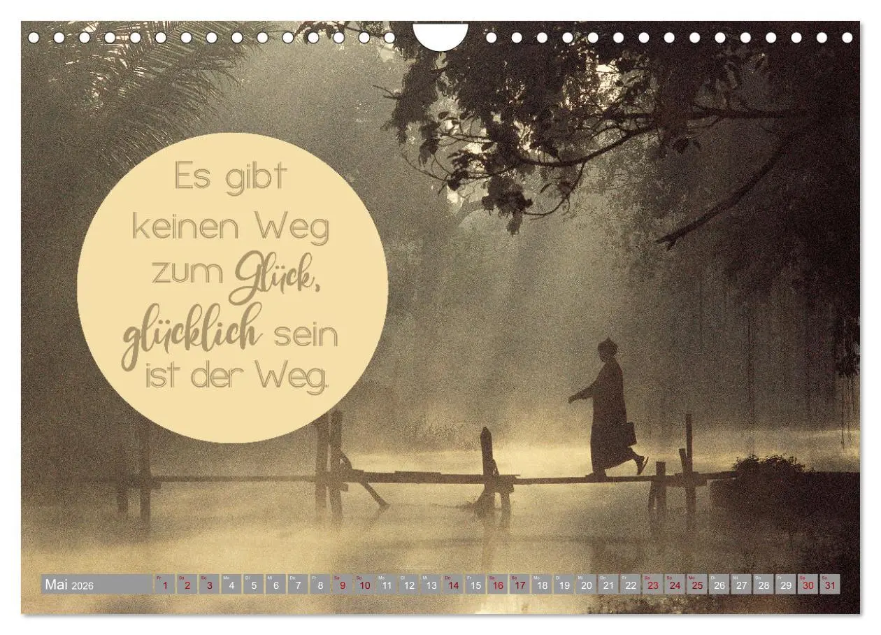 Bild: 9783457640814 | ACHTSAMKEIT - Wege des Glücks (Wandkalender 2026 DIN A4 quer),...