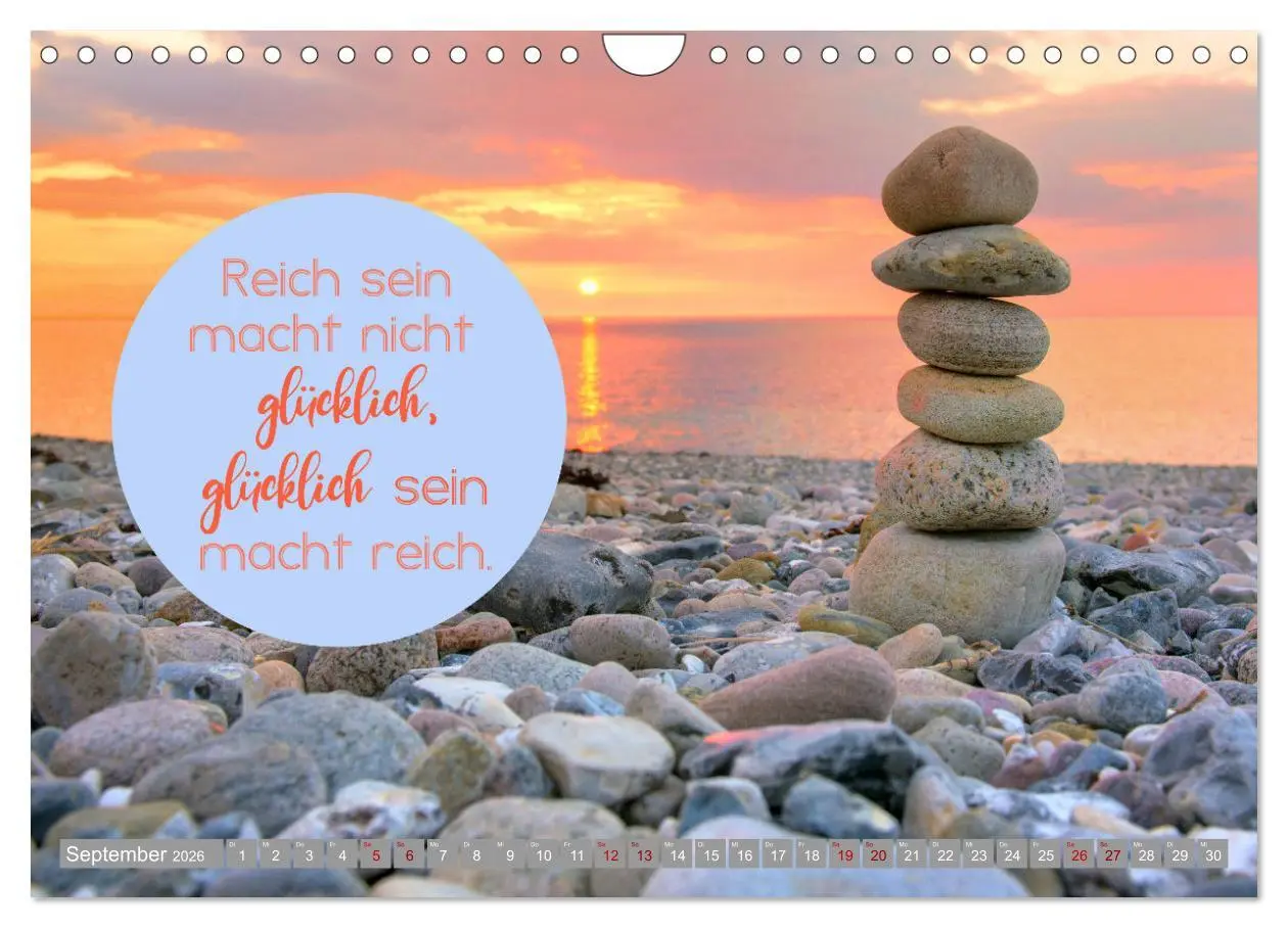 Bild: 9783457640814 | ACHTSAMKEIT - Wege des Glücks (Wandkalender 2026 DIN A4 quer),...