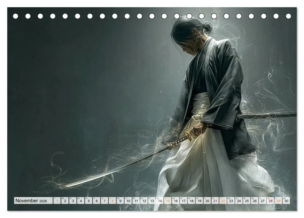 Bild: 9783516660814 | Die Seele des Schwertes - Samurai im Bild (Tischkalender 2026 DIN...