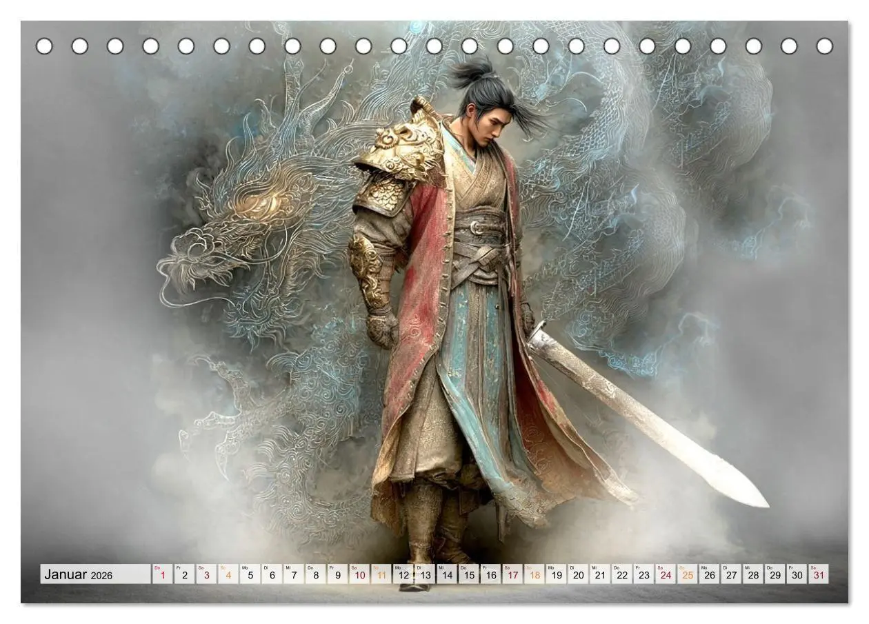 Bild: 9783516660814 | Die Seele des Schwertes - Samurai im Bild (Tischkalender 2026 DIN...
