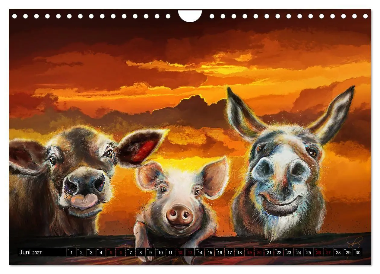 Bild: 9783569510814 | Tierfreunde (Wandkalender 2027 DIN A4 quer), CALVENDO Monatskalender