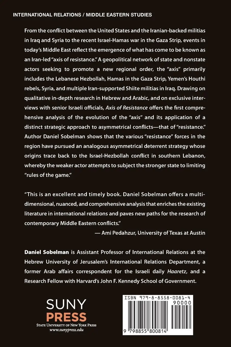 Rückseite: 9798855800814 | Axis of Resistance | Daniel Sobelman | Taschenbuch | Englisch | 2025