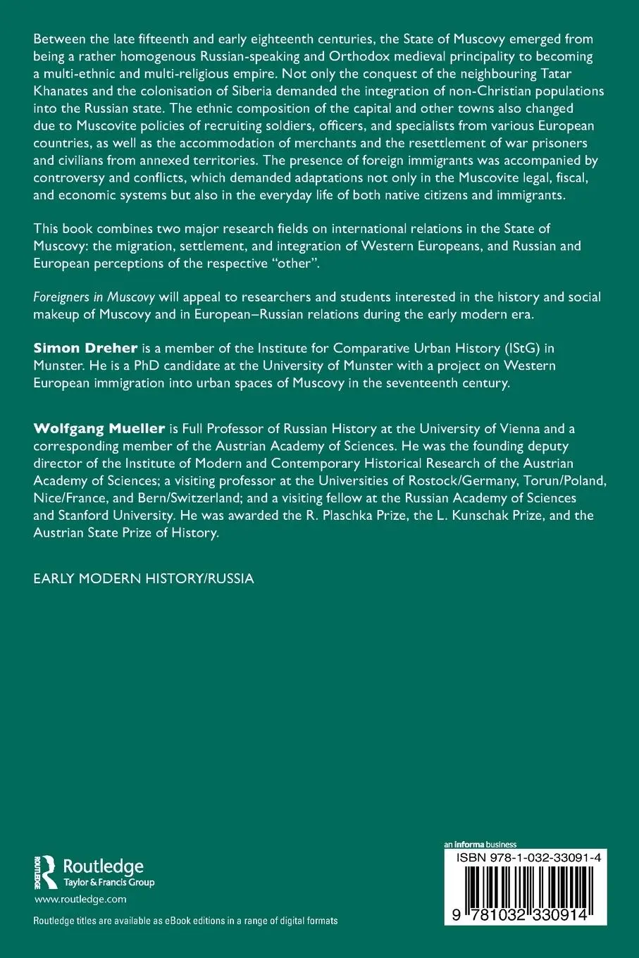 Rückseite: 9781032330914 | Foreigners in Muscovy | Simon Dreher (u. a.) | Taschenbuch | Englisch