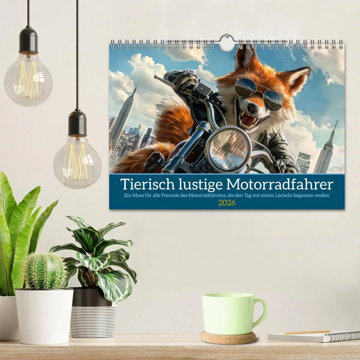 Bild: 9783457320914 | Tierisch lustige Motorradfahrer (Wandkalender 2026 DIN A4 quer),...