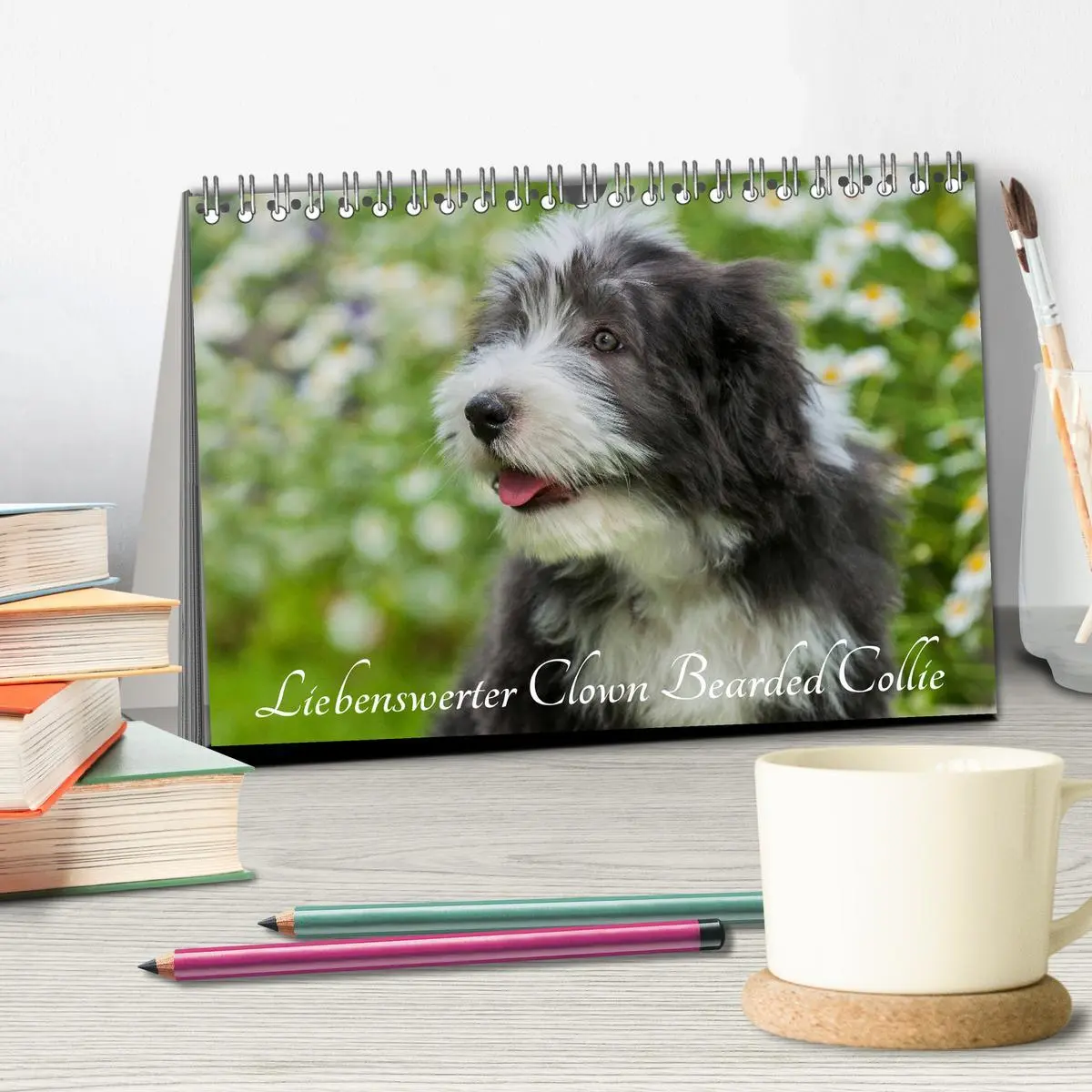 Bild: 9783516030914 | Liebenswerter Clown Bearded Collie (Tischkalender 2026 DIN A5...