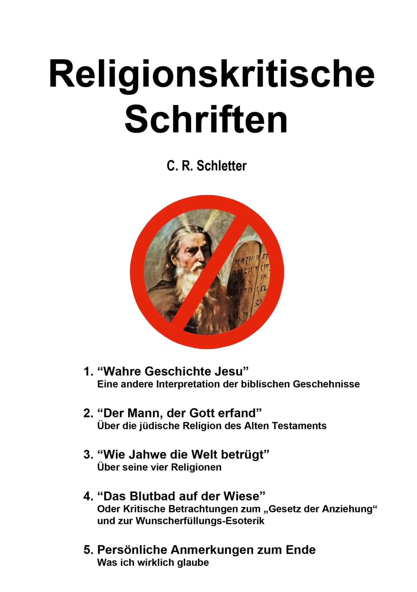 Cover: 9783754320914 | Religionskritische Schriften | Kompendium früherer Werke | Schletter