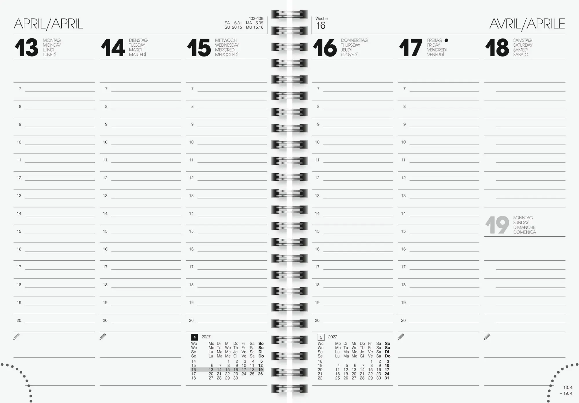 Bild: 4061947161014 | BRUNNEN 1079605907 Buchkalender Mod. 796 2027 "Suburb Streets" A5,...