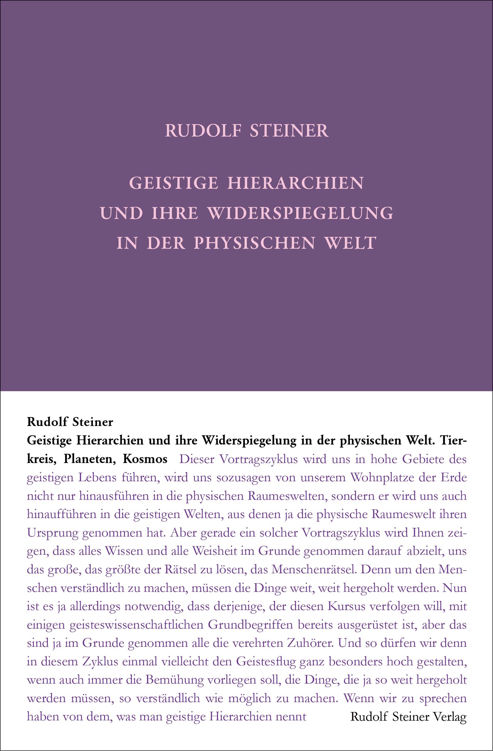 Cover: 9783727411014 | Geistige Hierarchien und ihre Widerspiegelung in der physischen Welt