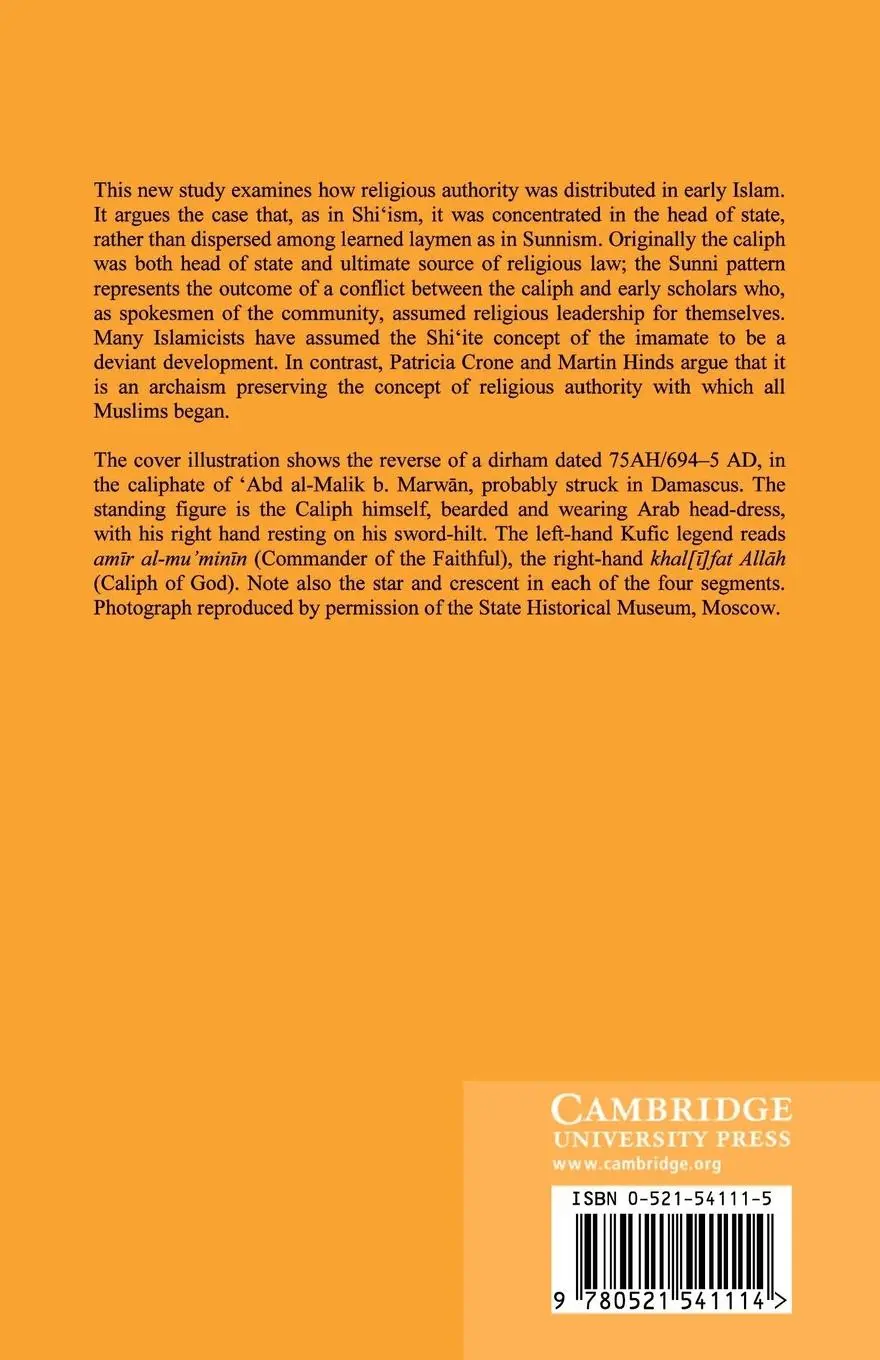 Rückseite: 9780521541114 | God's Caliph | Religious Authority in the First Centuries of Islam